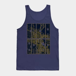 Cochabamba, Bolivia City Map Typography - Gold Art Deco Tank Top